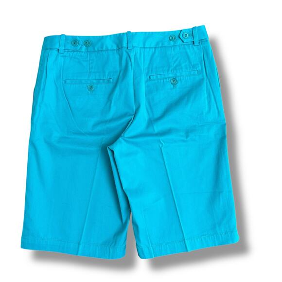 Talbots Bermuda Shorts Women’s Size 6 Aqua Blue Cotton Stretch Classic Fit NWT - Picture 6 of 8